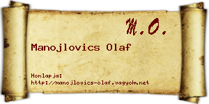 Manojlovics Olaf névjegykártya